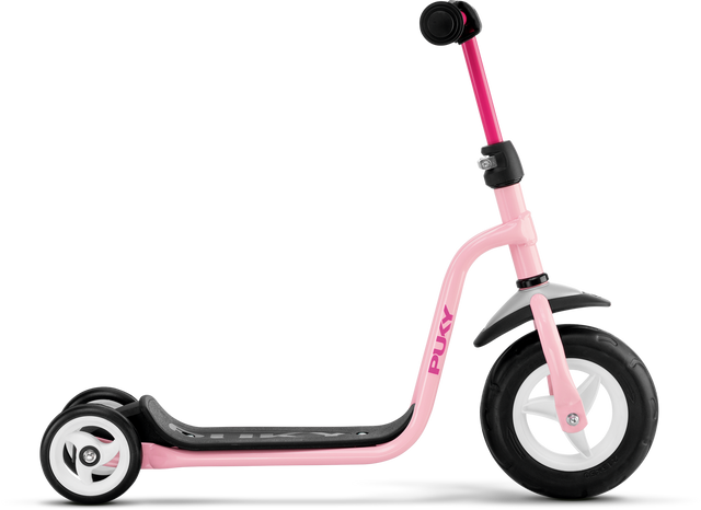 PUKY Sparkcykel R1 är perfekt för barn, med en elegant rosa och svart design med tre skumhjul för att förbättra balansförmågan. Den har en hållbar roséram, svart fotbräda och snygga svart/vita hjul med livfulla rosa styre och bekväma svarta grepp.